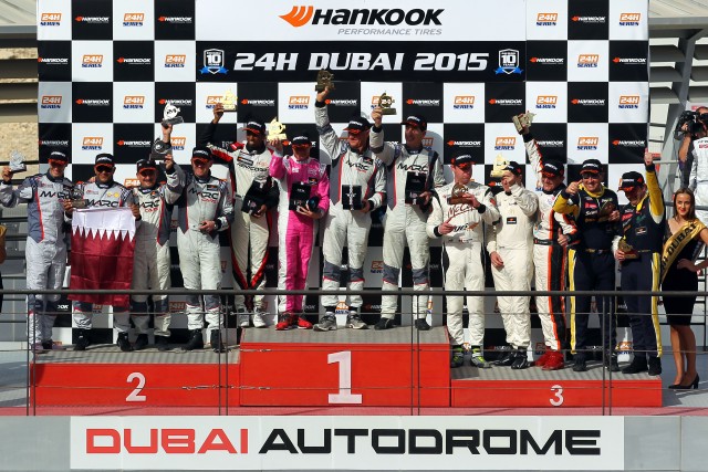 MARC Cars Australia celebrate Dubai 24 Hour podium Pic by Darren Rycroft