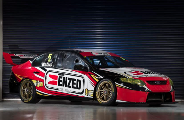 Cameron Waters' Dunlop Series Ford, sporting 18-inch wheels for a team photo shoot