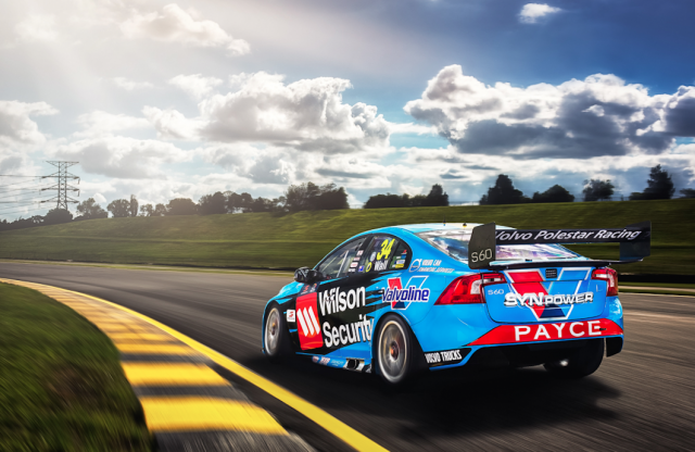 David Wall had his first run in the Volvo at Sydney Motorsport Park