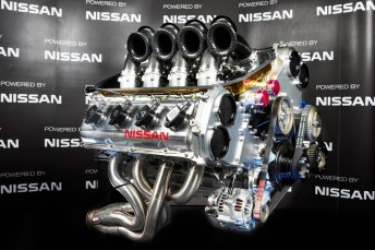 Nissan's V8 Supercars engine, pictured at its initial media launch