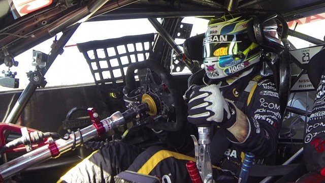 Dean Fiore aboard Michael Caruso's Nissan