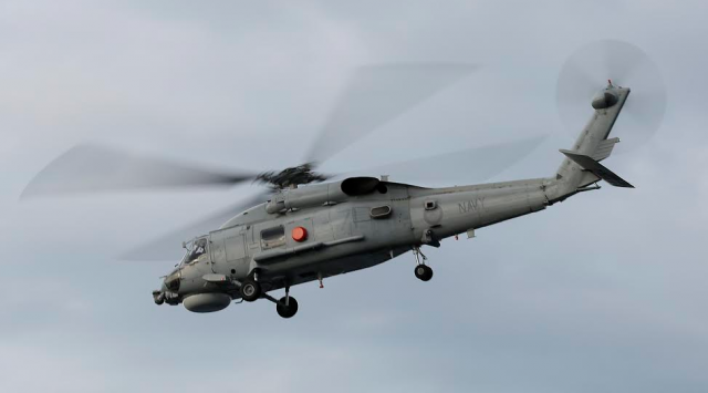 A Navy Sea Hawk similar to the one that wreaked havoc at SMP today