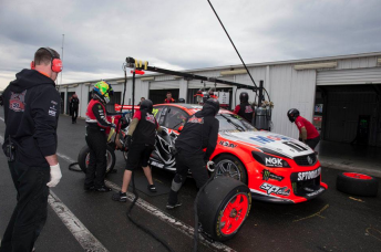 All four Walkinshaw Holdens were in action during the day
