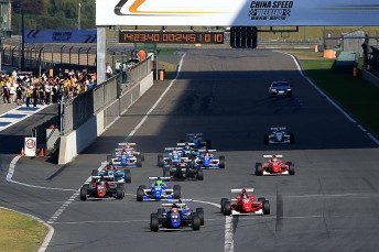 The Formula Masters China Series field at Shanghai