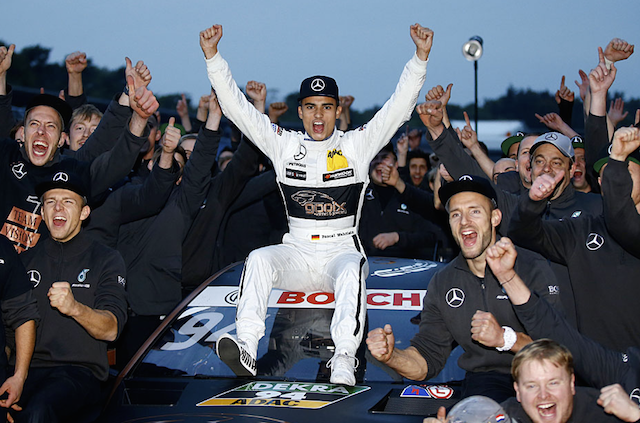 Pascal Wehrlein celebrates his DTM crown