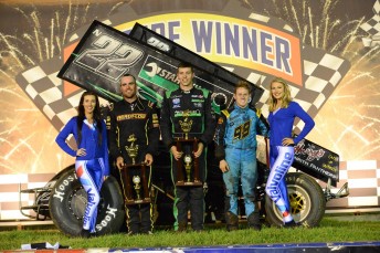 James Thompson celebrates victory