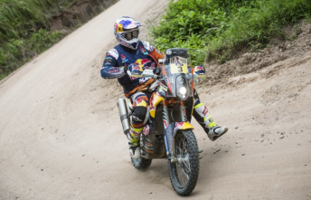 Toby Price was unable to match the pace of the leaders on stage 3