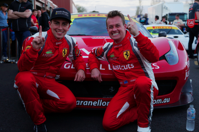 D'Alberto and Denyer celebrate a race victory in last year's AGTC