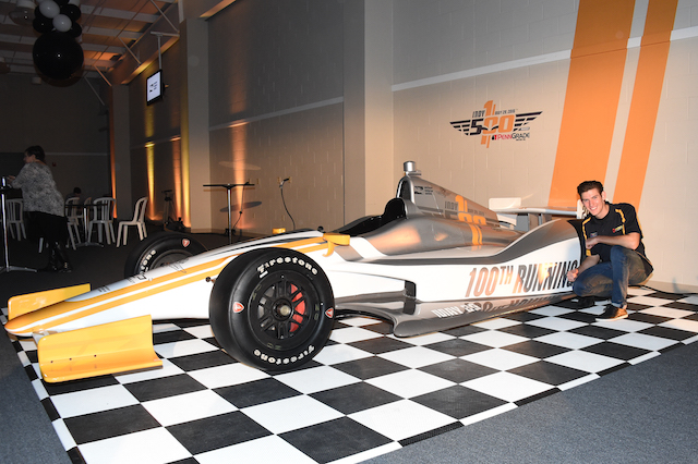Matthew Brabham was involved in the official 100-day countdown to the 100th running of the Indy 500