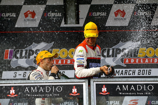 A rank outsider, Nick Percat, celebrates a wild maiden solo V8 win and Lucas Dumbrell Motorsport's first ever triumph