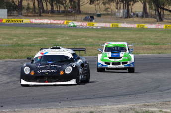 Steve/Jake Shelley (Lotus) and Nathan Jess/Ryan Reynolds (Future Racer) will be two of the main outright contenders in this year's Valvoline Winton 300. pic: Judi McDonald