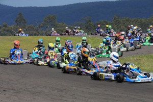 Marc Tulloch leads the field in his Ricciardo Kart