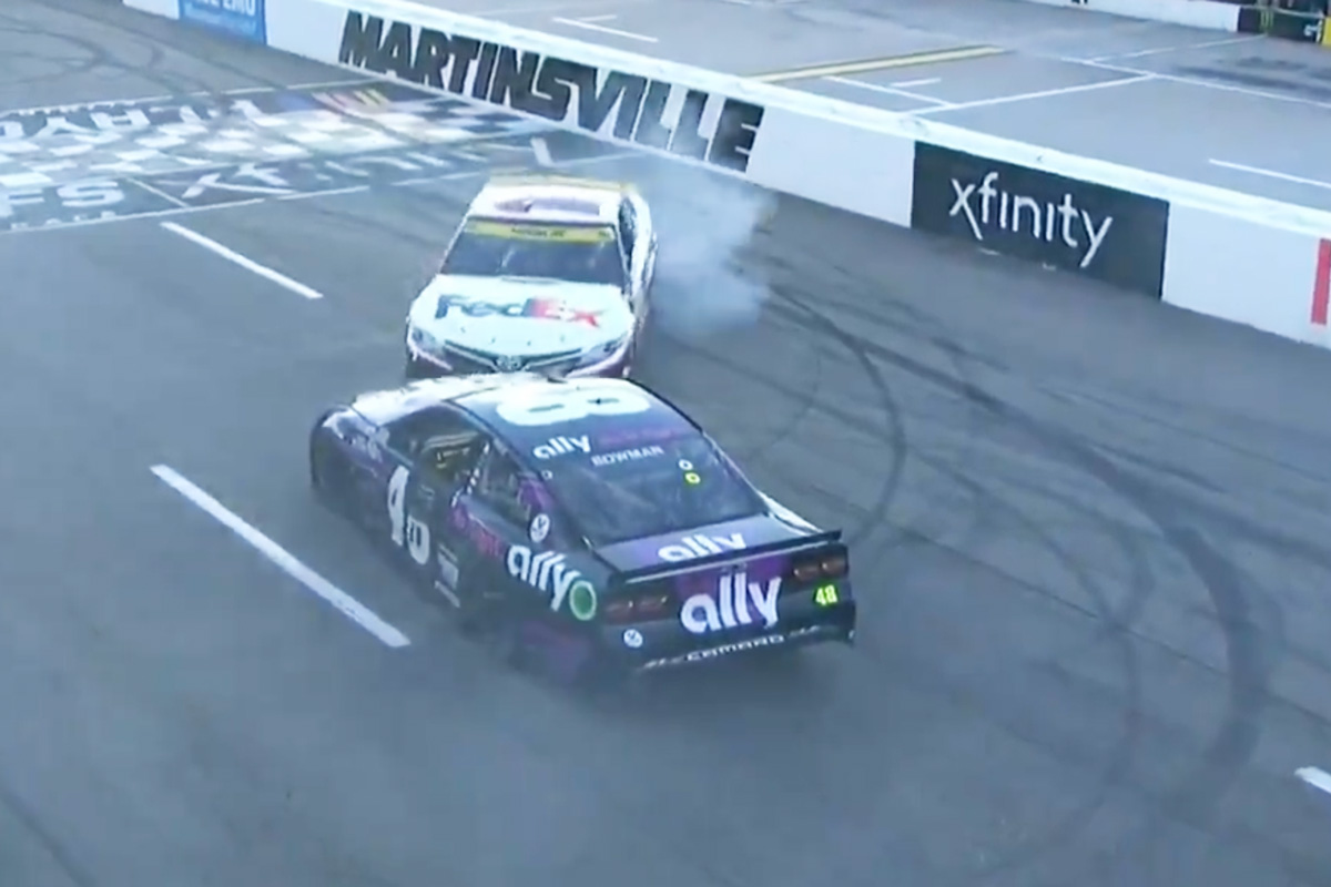 VIDEO Hamlin confronts Bowman ontrack after decisive collision