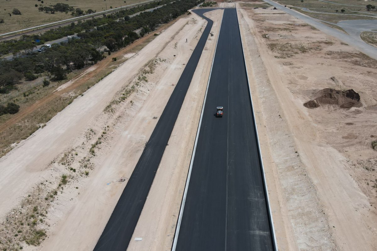 Construction of The Bend drag strip