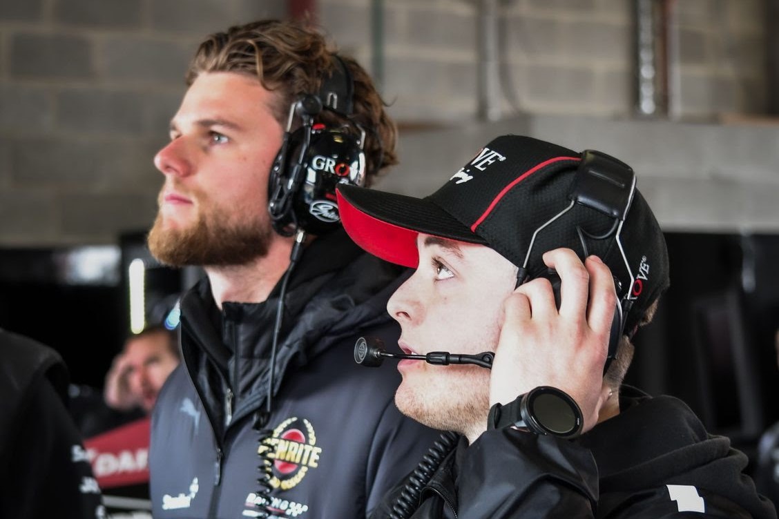 Bell (foreground) and Brenton Grove, who is part of team management