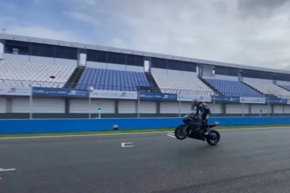Remy Gardner in his first ride of a Yamaha WSBK machine