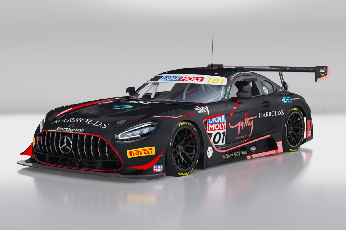 A render of the Harrolds Volante Rosso Motorsport Mercedes-AMG which will now run in the Bronze class